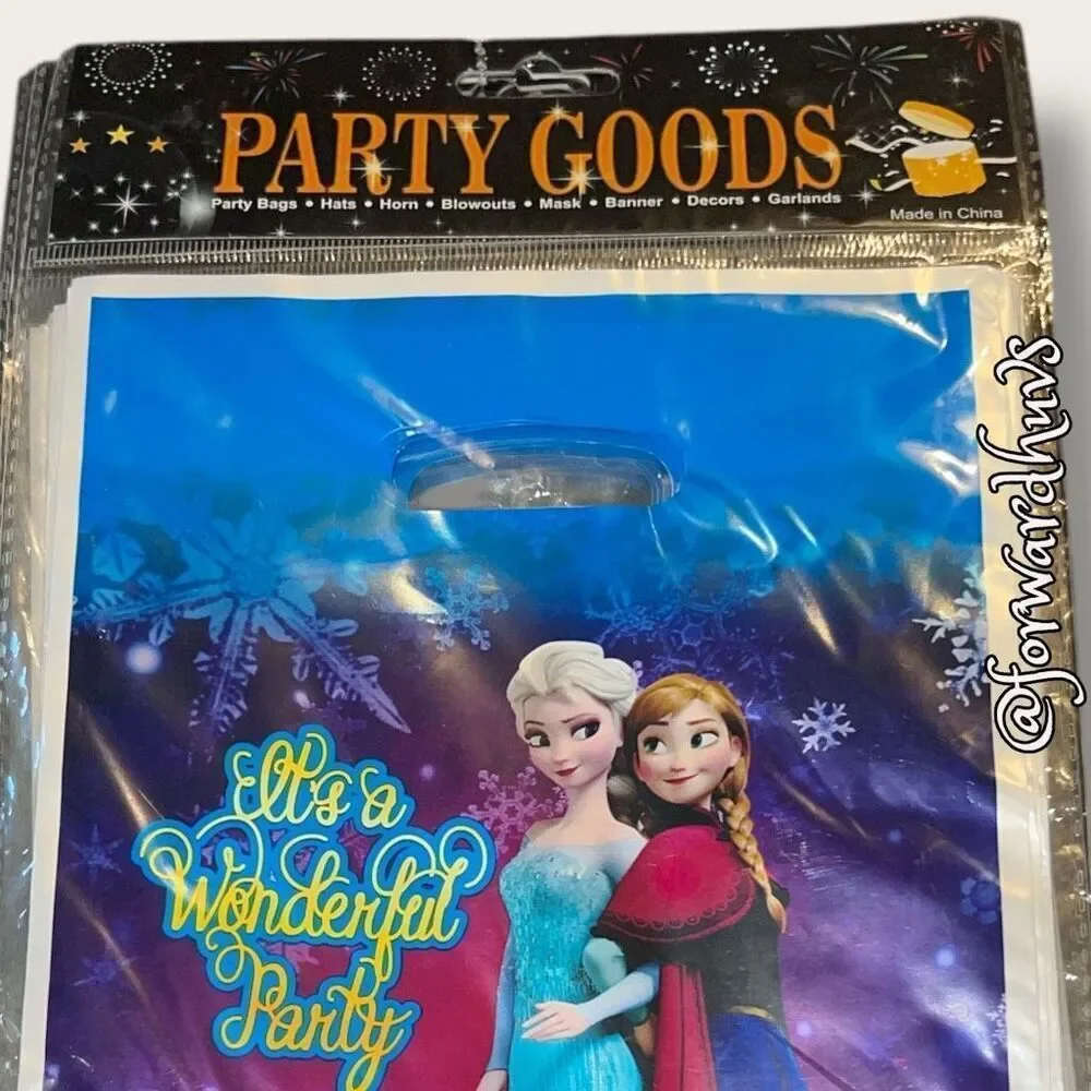 100 New Frozen-Themed Party Bags - 10 Packs of 10